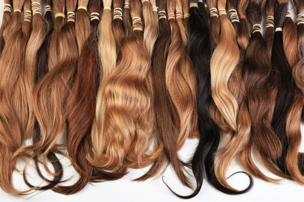Hair samples of different colors